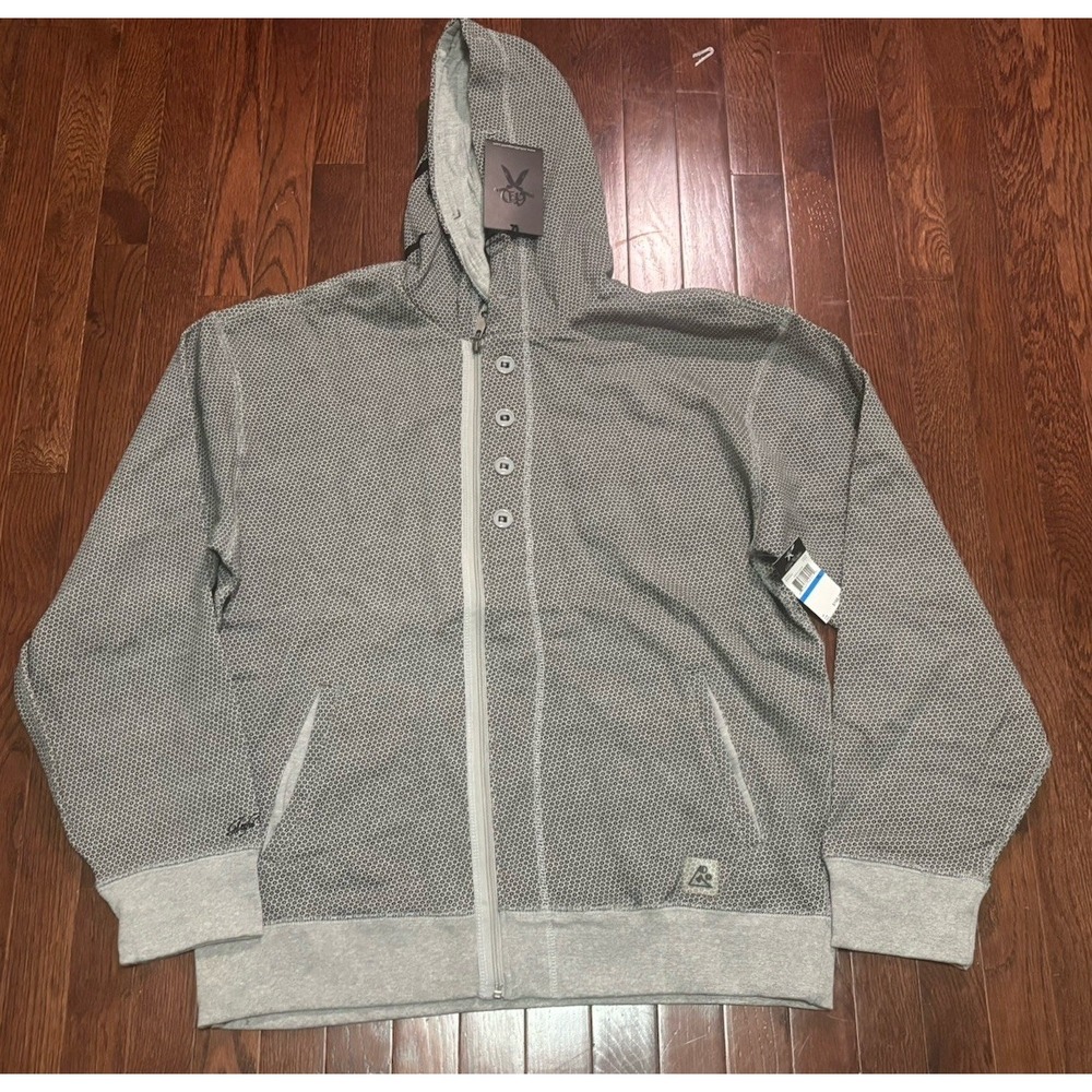 NWT Artful‎ Dodger All Over Print  Full Zip Hoodie Size XL Y2K MSRP $168